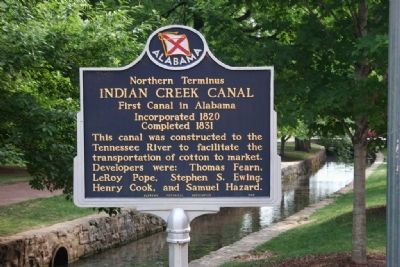 Northern Terminus Indian Creek Canal Marker. Click for full size. Northern Terminus Indian Creek Canal Marker image. Click for full size.