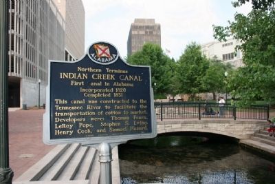 Northern Terminus Indian Creek Canal & Marker. Click for full size. Northern Terminus Indian Creek Canal & Marker image. Click for full size.