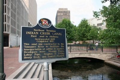 Northern Terminus Indian Creek Canal & Marker image. Click for full size.