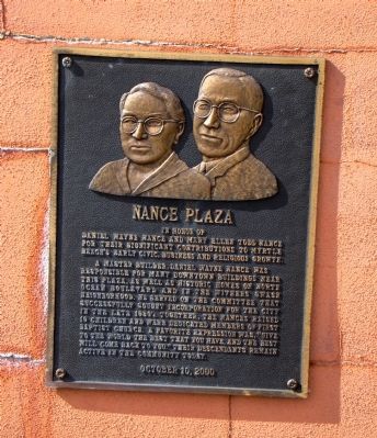 Nance Plaza Marker image. Click for full size.