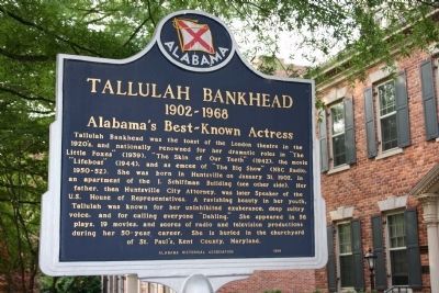 Tallulah Bankhead side of the marker image. Click for full size.