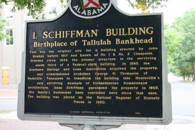 I. Schiffman Building side of the marker image. Click for full size.