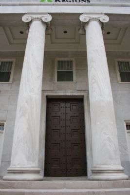 The main entrance to the bank building. image. Click for full size.