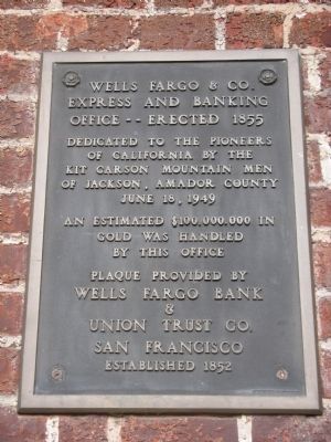Wells Fargo & Co. Express and Banking Office Marker image. Click for full size.