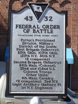 Federal Order Of Battle Marker image. Click for full size.