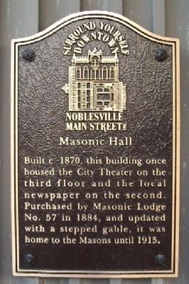 Masonic Hall Marker. Click for full size. Masonic Hall Marker image. Click for full size.