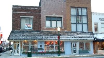Corner Drug Store Building and Marker. Click for full size. Corner Drug Store Building and Marker image. Click for full size.
