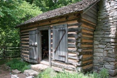 Gardiner Cabin c.1845 one of the many historic structures on display at the Burritt Musuem image. Click for full size.