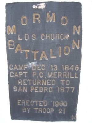 Mormon Battalion Marker. Click for full size. Mormon Battalion Marker image. Click for full size.