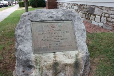 This tablet marks the spot where Alabama entered the Union. Click for full size. This tablet marks the spot where Alabama entered the Union image. Click for full size.