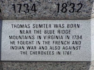 General Thomas Sumter west face, right panel image. Click for full size.