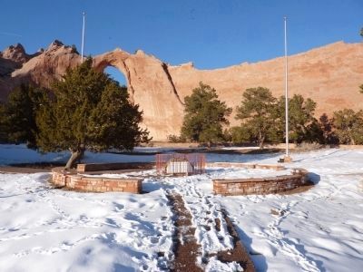 In Remembrance of Our Warriors Marker, Centerpoint of Navajo Nation Park image. Click for full size.