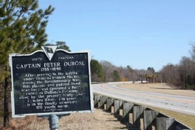 Captain Peter DuBose Marker, looking east at todays Lynches River Bridge image. Click for full size.