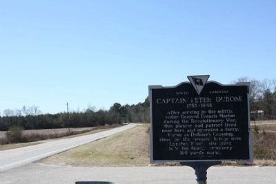 Captain Peter DuBose Marker, looking westward along Hartsville Highway (US 15) image. Click for full size.