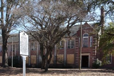 Bishopville High School and Marker image. Click for full size.