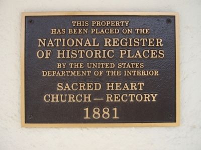 Sacred Heart Church Rectory Plaque image. Click for full size.