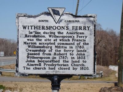 Witherspoon’s Ferry Face of Marker image. Click for full size.