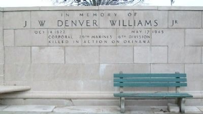 J. W. Denver Williams, Jr. Memorial image. Click for full size.