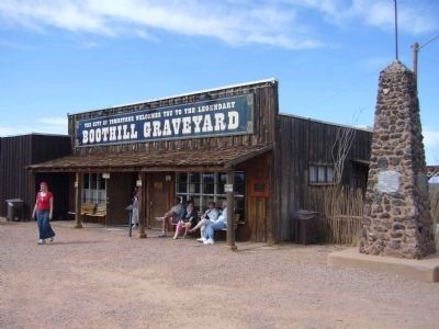 Veterans Pioneers Settlers Monument at Boothill image. Click for full size.
