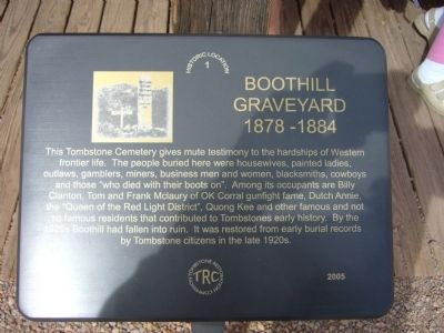 Boothill Graveyard Marker image. Click for full size.
