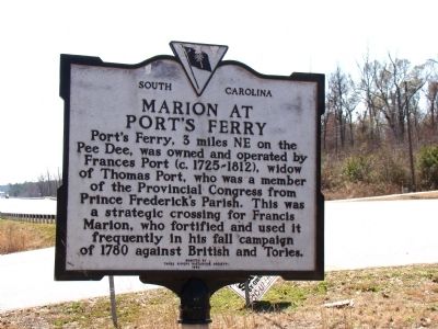 Marion at Ports Ferry Face of Marker image. Click for full size.