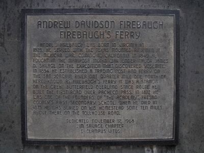 Andrew Davidson Firebaugh Marker image. Click for full size.