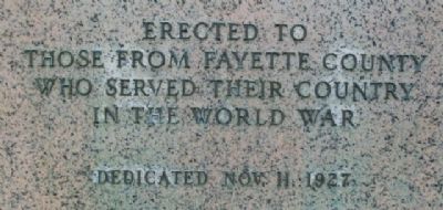 Fayette County World War Memorial 1927 Dedication image. Click for full size.