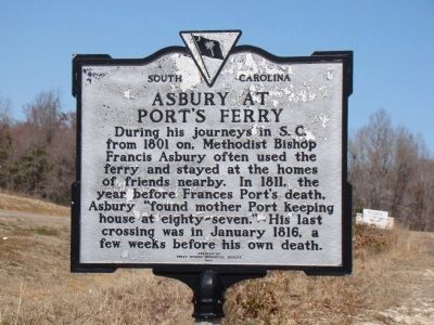 Asbury at Port’s Ferry Face of Marker image. Click for full size.