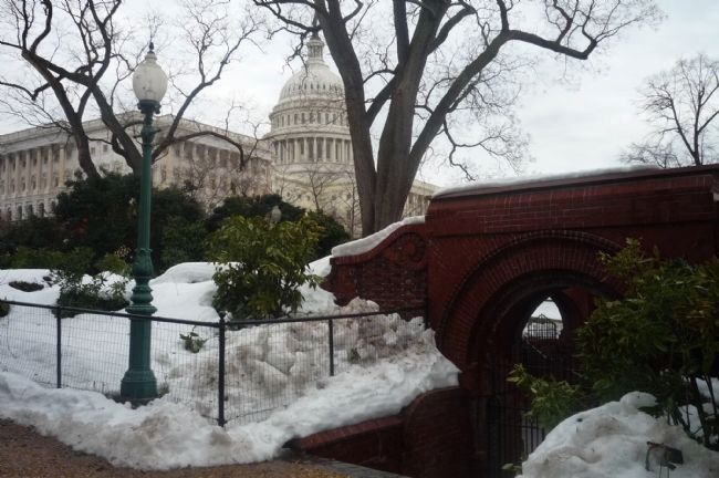 View of U.S. Capitol from the Summerhouse - after "Snowmageddon 2010" image. Click for full size.