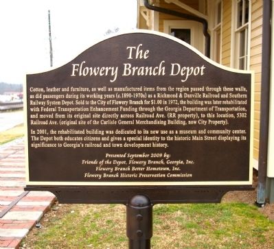 The Flowery Branch Depot Marker image. Click for full size.