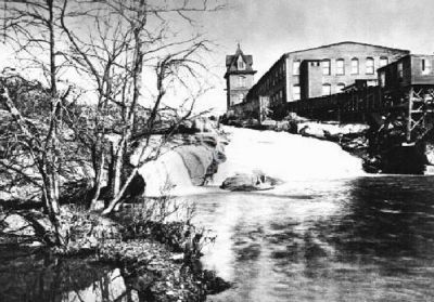 Camperdown Mill -<br>Greenville's 1st Post-bellum Textile Mill<br>Now the Location of Bowater, Inc. image. Click for more information.