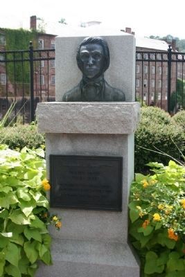 Bust of Daniel Pratt on display in Heritage Park in Prattville image. Click for full size.