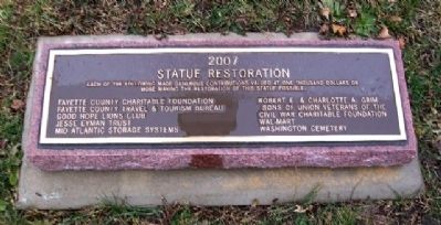 Fayette County Civil War Memorial Restoration image. Click for full size.