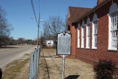 Dennis High School Marker, seen along West Cedar Lane. Click for full size. Dennis High School Marker, seen along West Cedar Lane image. Click for full size.