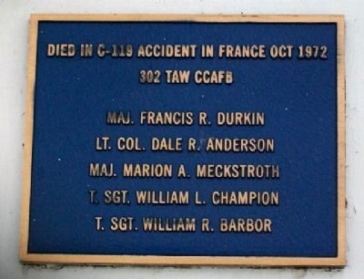 302 TAW C-119 Accident Memorial image. Click for full size.