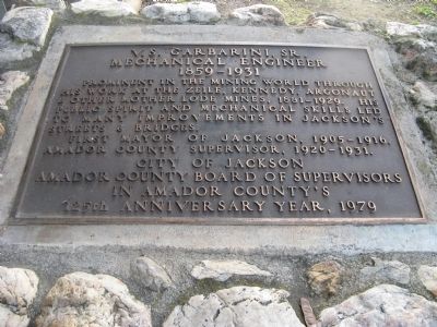 V. S. Garbarini, Sr. Marker. Click for full size. V. S. Garbarini, Sr. Marker image. Click for full size.