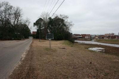 Old Plank Road Marker looking toward the Cotton Gin Factory & Town of Prattville on the right image. Click for full size.