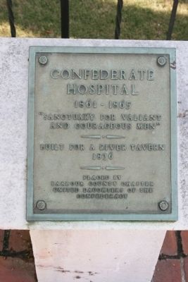 Confederate Hospital Marker. Click for full size. Confederate Hospital Marker image. Click for full size.