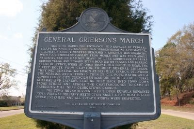 General Grierson’s March Marker West View image. Click for full size.