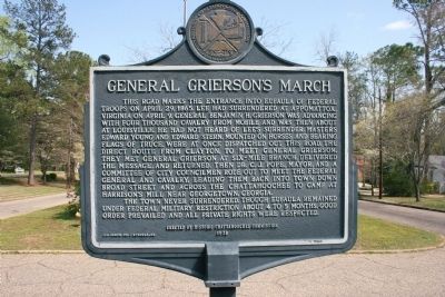General Grierson’s March Marker East View image. Click for full size.