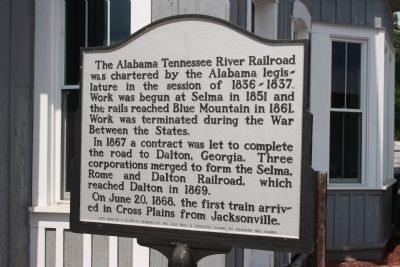 The Alabama Tennessee River Railroad Marker image. Click for full size.