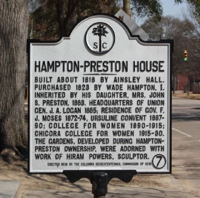Hampton - Preston House Marker. Click for full size. Hampton - Preston House Marker image. Click for full size.