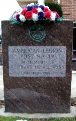 American Legion Post No. 49 Veterans Memorial image. Click for full size.