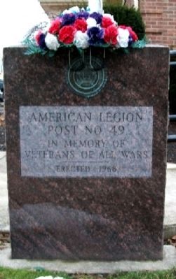 American Legion Post No. 49 Veterans Memorial image. Click for full size.