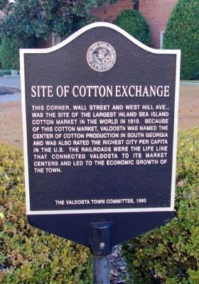 Site of Cotton Exchange Marker image. Click for full size.