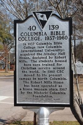 Columbia Bible College, 1937-1960 Marker image. Click for full size.