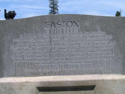 Easton side of the Marker image. Click for full size.