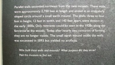 Twin Mounds & Parallel Walls Marker Detail image. Click for full size.
