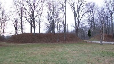 North Fort Earthworks to west of Marker image. Click for full size.