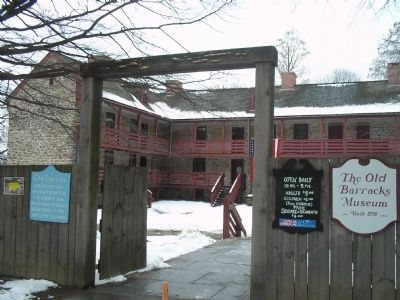 Marker at the Old Barracks. Click for full size. Marker at the Old Barracks image. Click for full size.